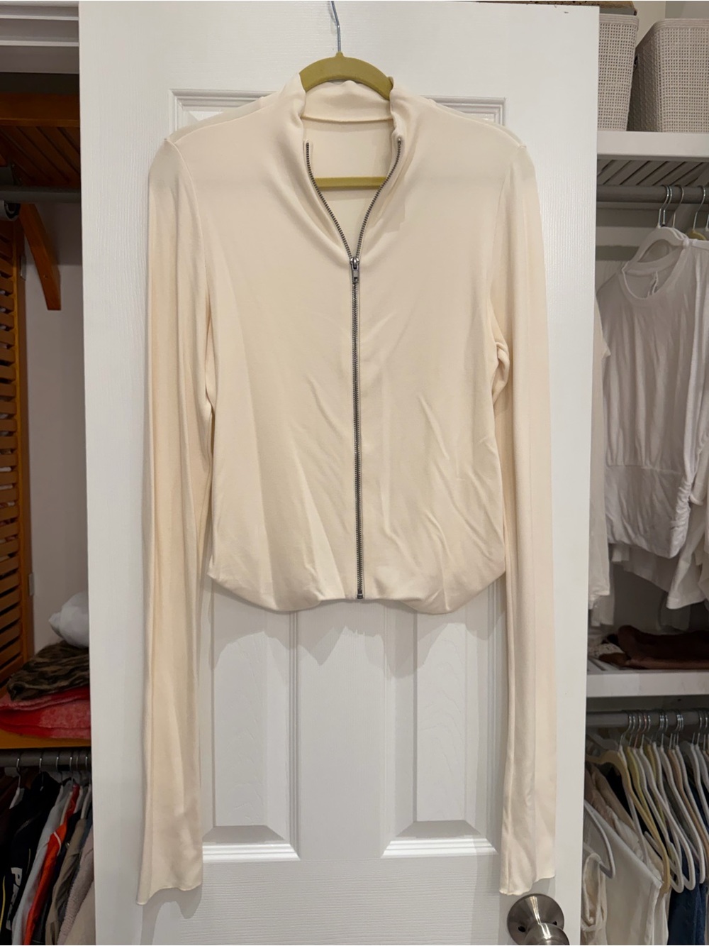 Skims Light Cream Full-Zip Women's shirt